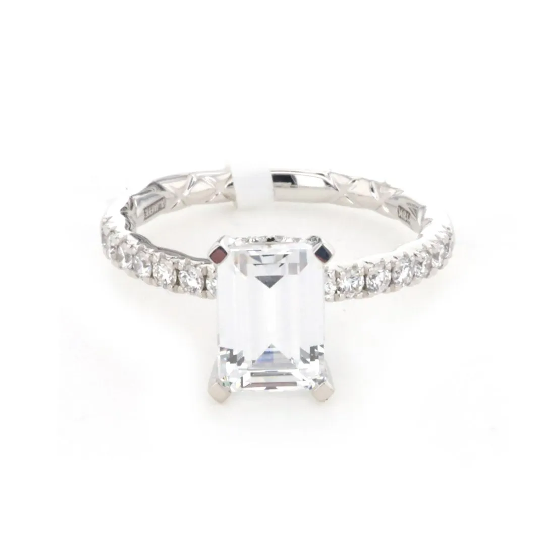 0.38 ctw Diamond Hidden Halo Engagement Ring