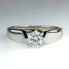 0.50ct Round Diamond Solitaire Engagement Ring in 14K White Gold