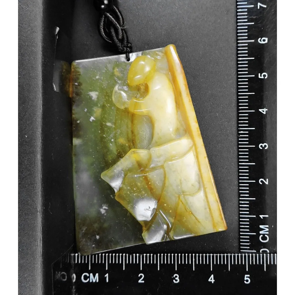 100% Natural Hand-Carved Jade Pendant Jadeite Necklace Buddhist