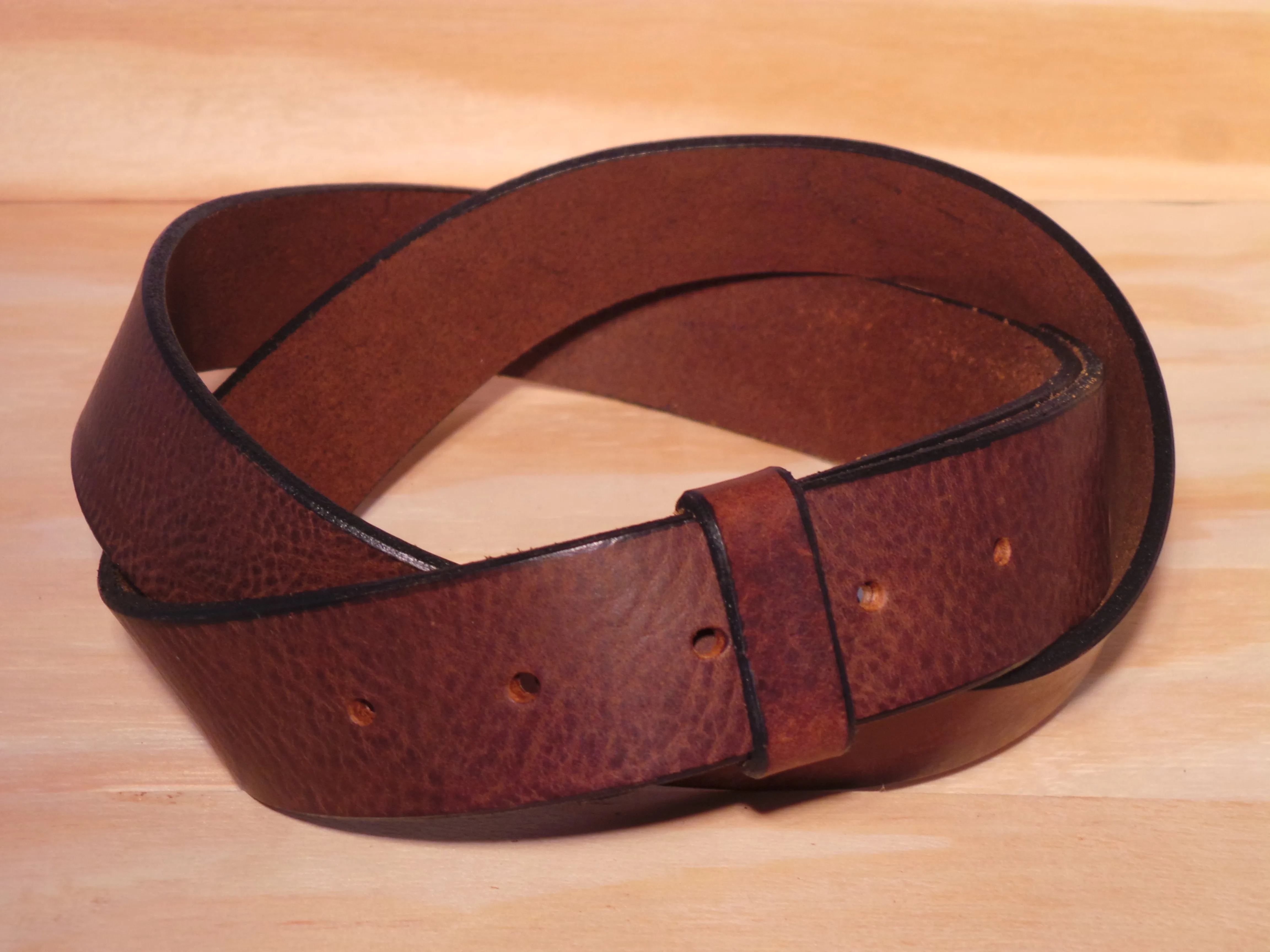 100% Real Dark Brown 1 Inch (25mm) Leather Belt Strap