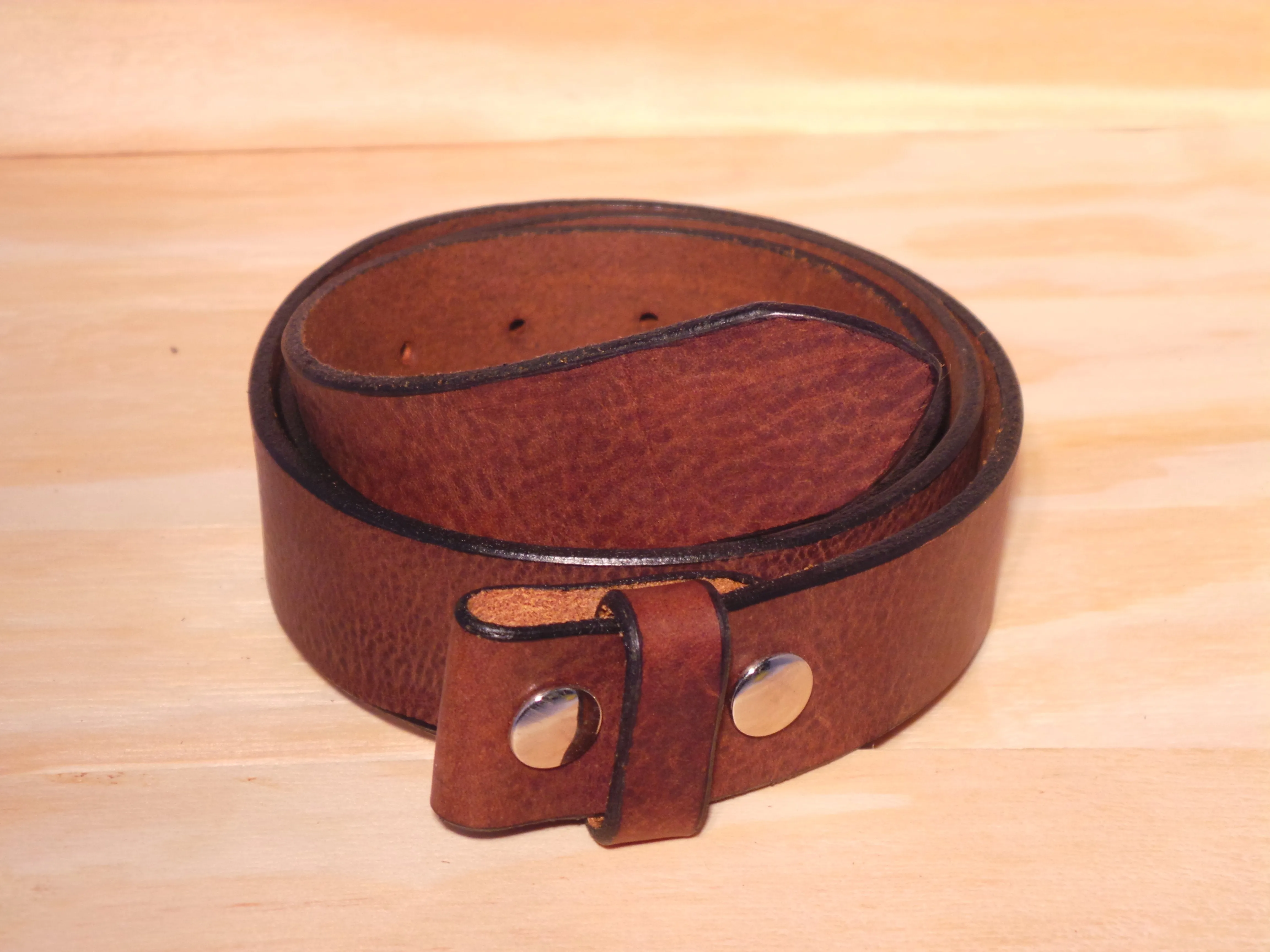 100% Real Dark Brown 1 Inch (25mm) Leather Belt Strap