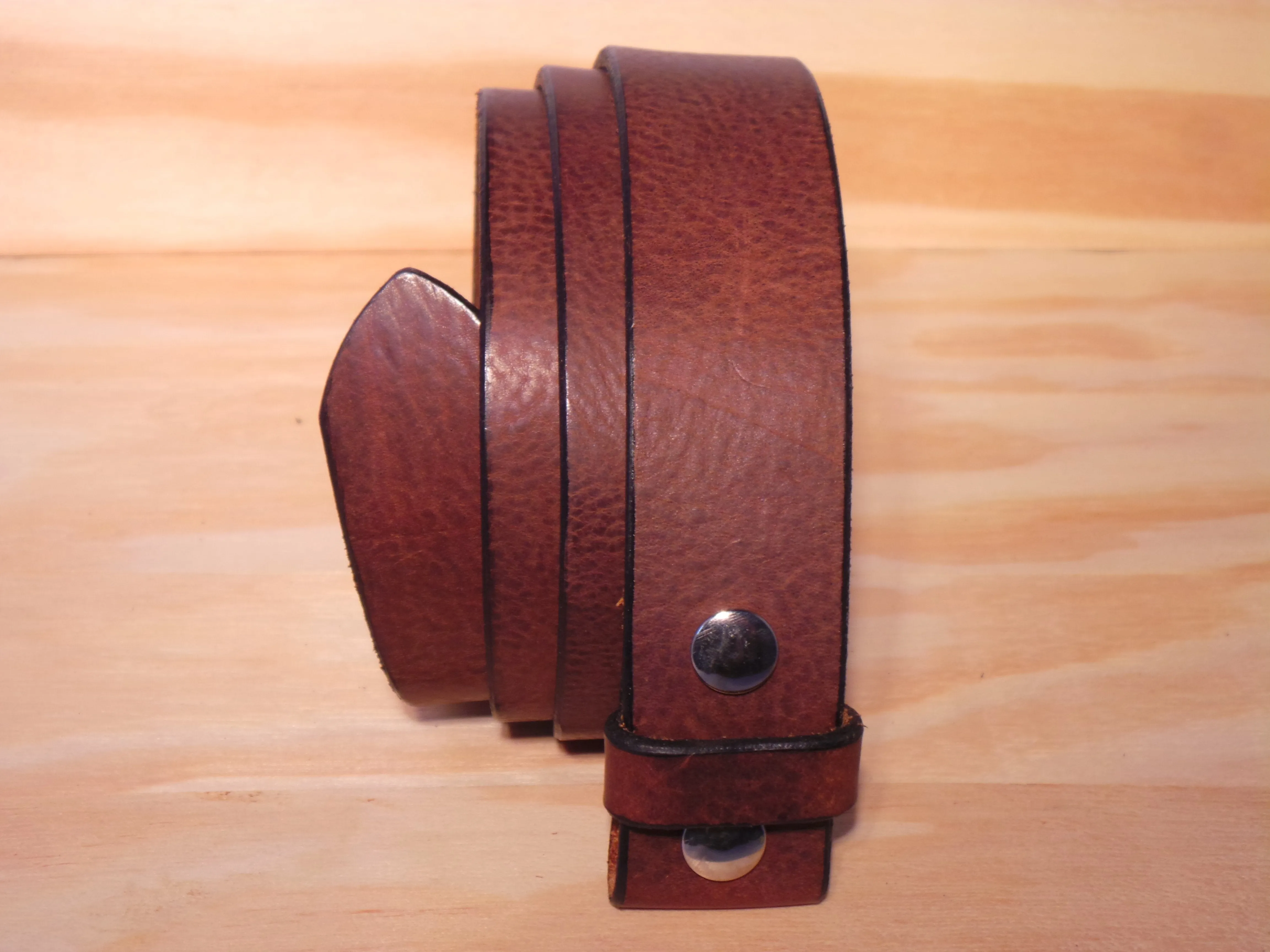 100% Real Dark Brown 1 Inch (25mm) Leather Belt Strap