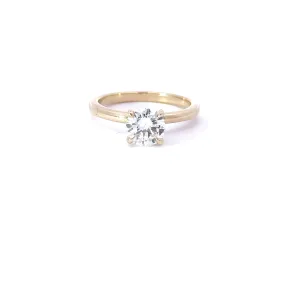 1.00 Round Natural Diamond Engagement Ring