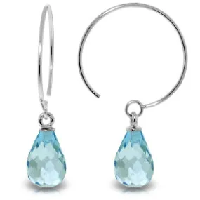 1.35 Carat 14K Solid White Gold Carpe Diem Blue Topaz Earrings