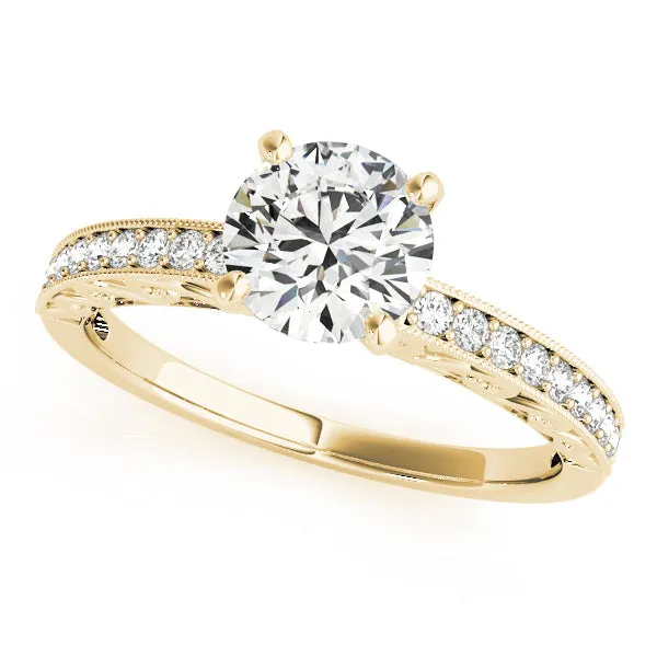 14K Antique Style Vintage Engagement Ring