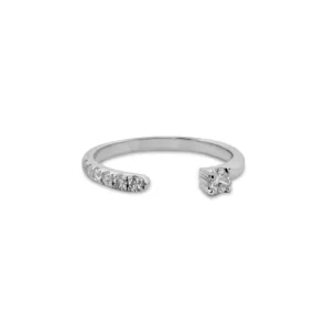 14k Gold Open Stackable Diamond Band