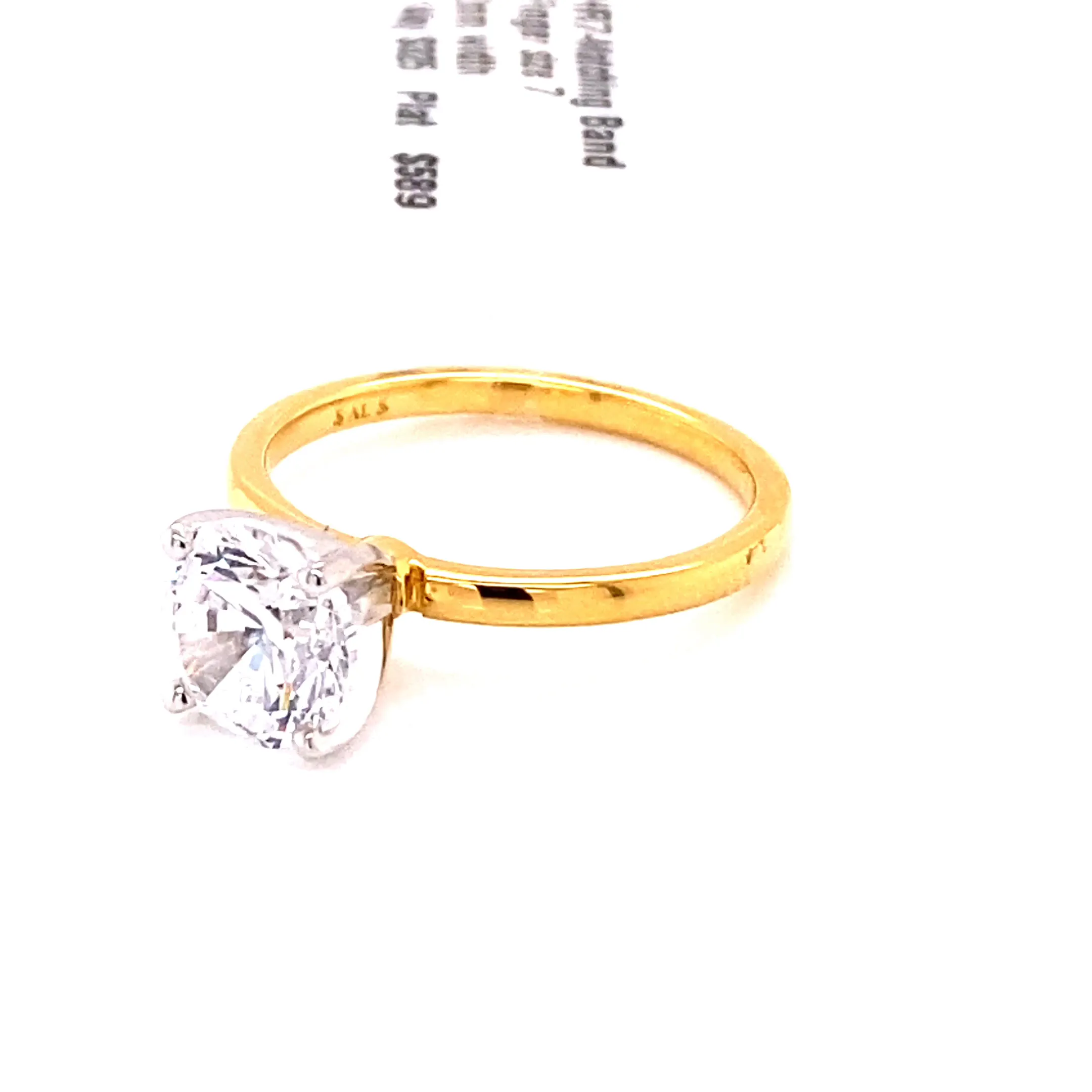 14K Gold Round Diamond Thin Solitaire Ring (Piece by Piece™)