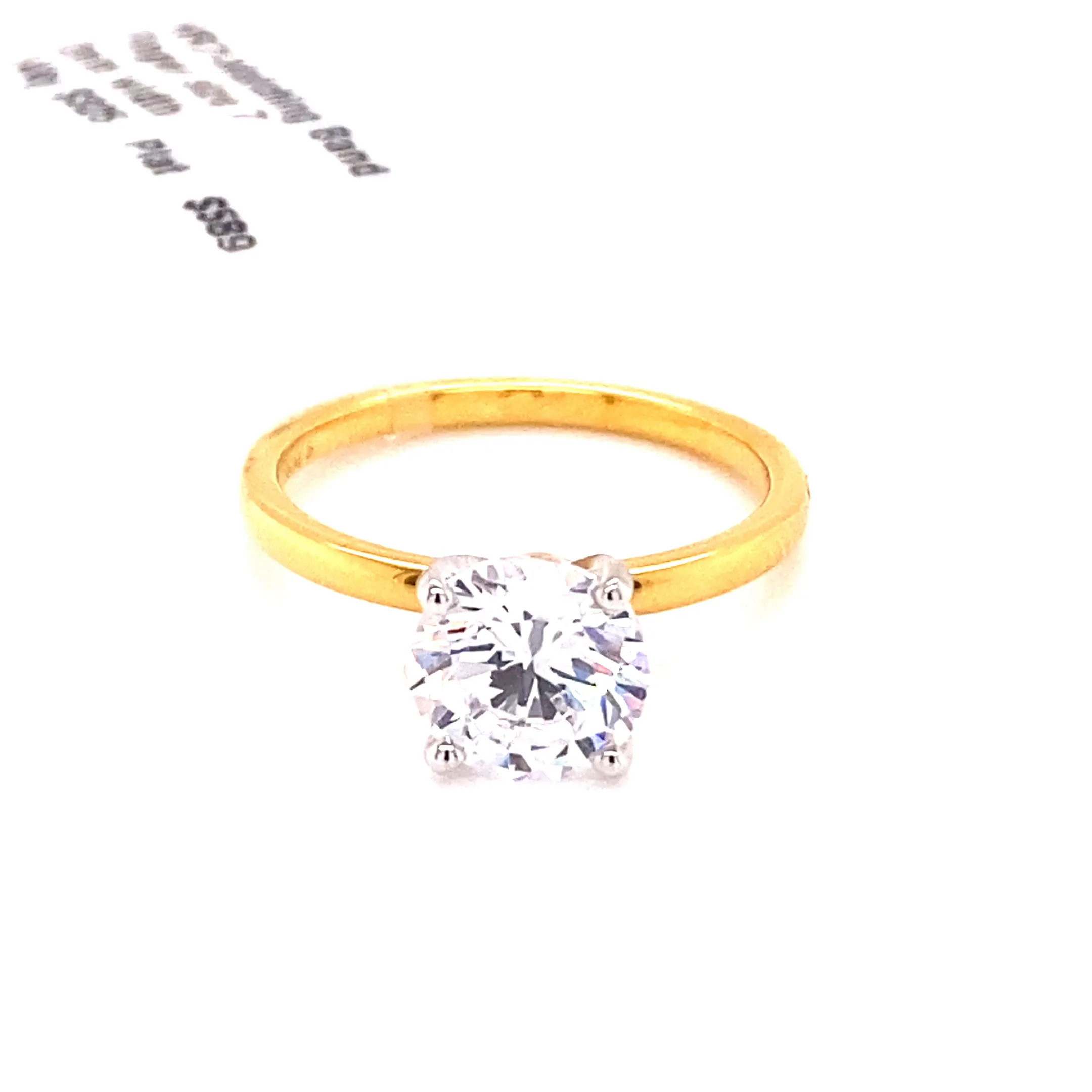 14K Gold Round Diamond Thin Solitaire Ring (Piece by Piece™)