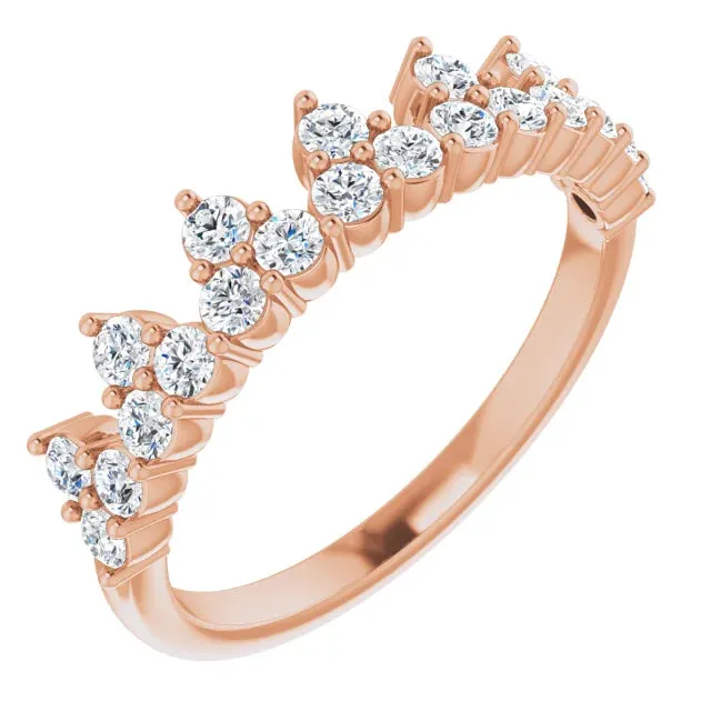 14K Rose Gold 5/8 CTW Lab-Grown Diamond Stackable Ring