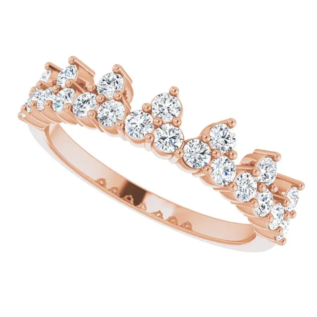 14K Rose Gold 5/8 CTW Lab-Grown Diamond Stackable Ring