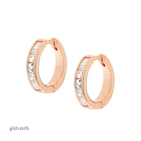 14k Rose Gold Eugenia Huggies