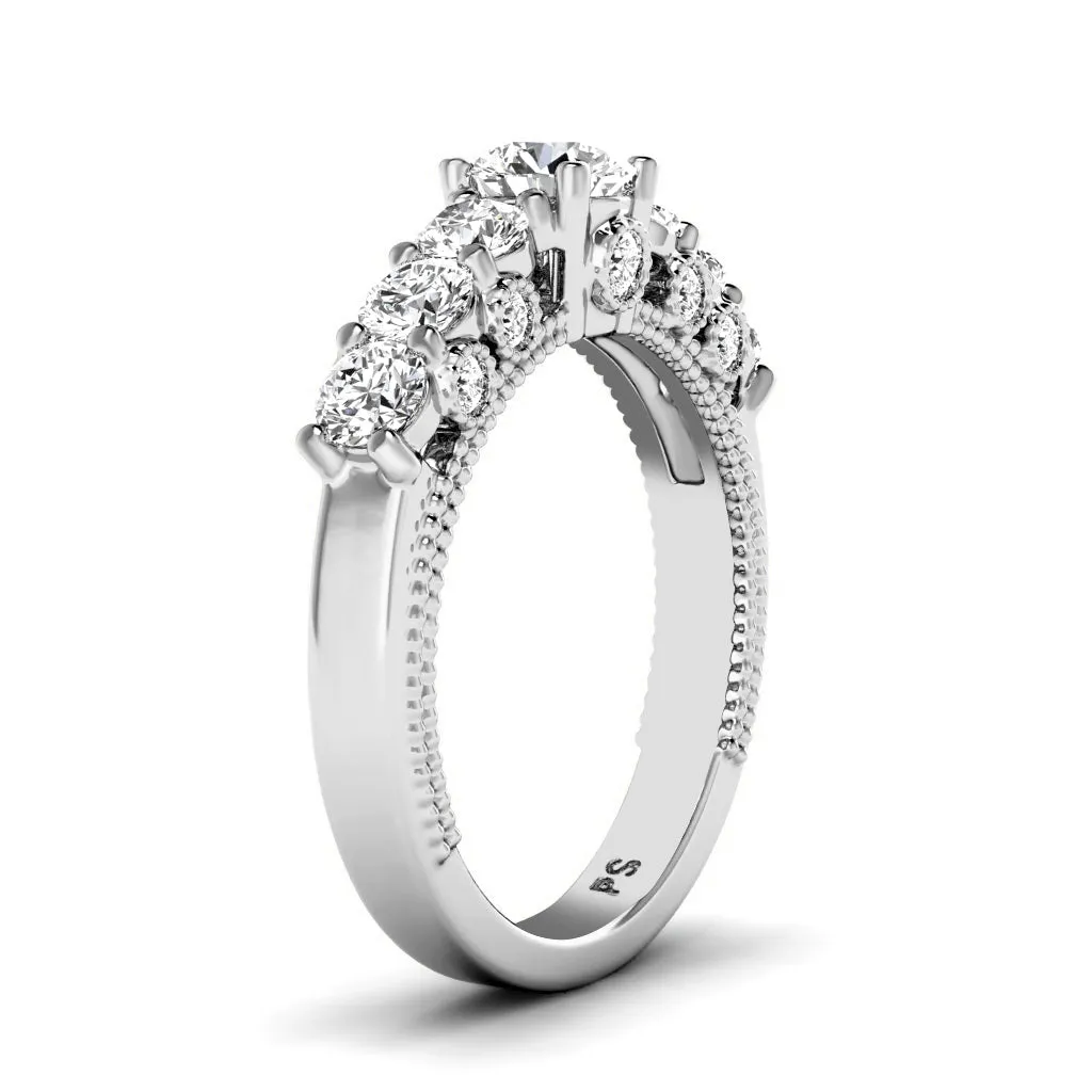 1.60-4.10 CT Round Cut Lab Grown Diamonds - Engagement Ring