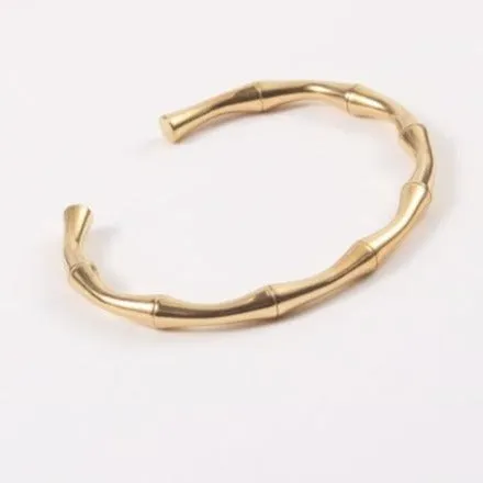 18K Gold-Filled Bamboo Cuff Bracelet