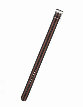 18MM WATCHBAND BLACK/BROWN