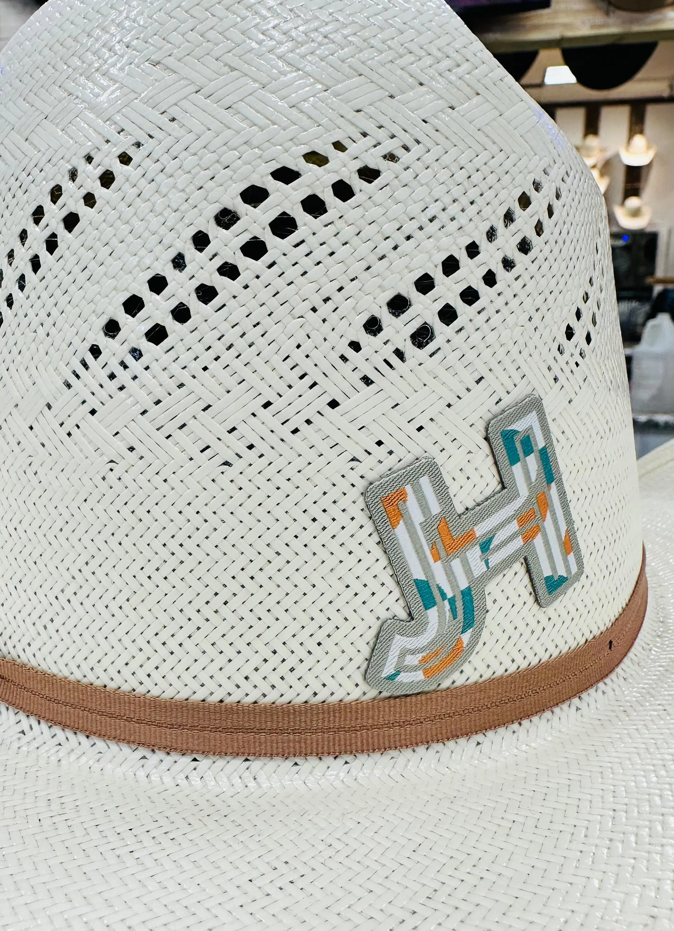 2023 Jobes Hats - patch/sticker - Aztec Grey/Orange