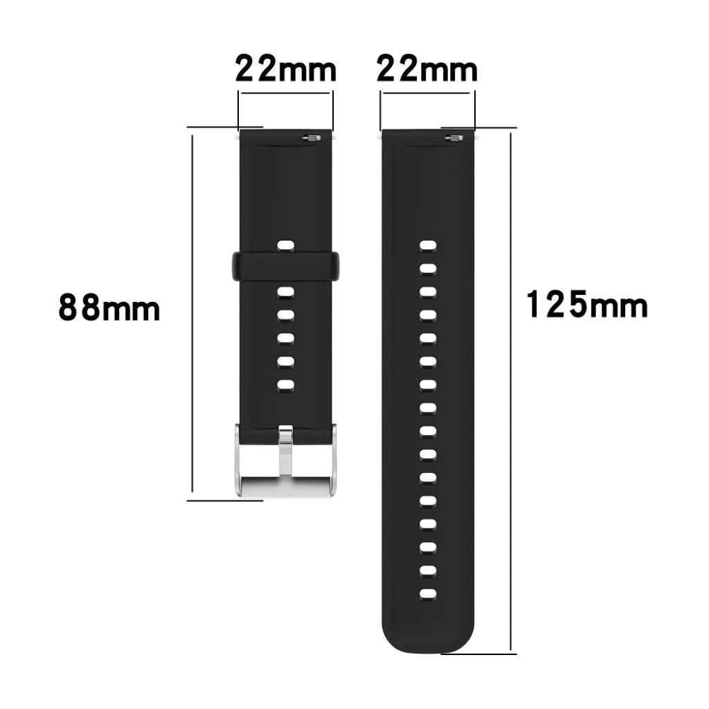 22mm sporty silicone watch strap for Huawei watch - White