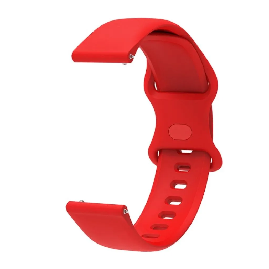 22mm Universal comfortable silicone watch strap - Red