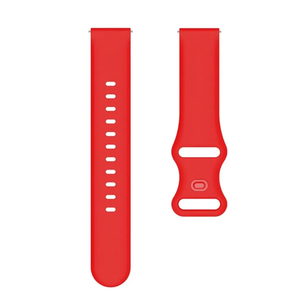 22mm Universal comfortable silicone watch strap - Red