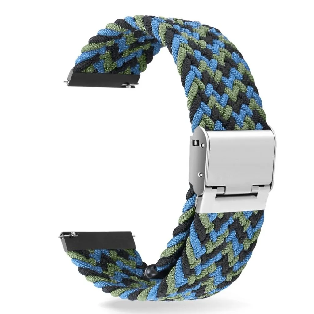 22mm Universal elastic nylon watch strap - Blue Camouflage