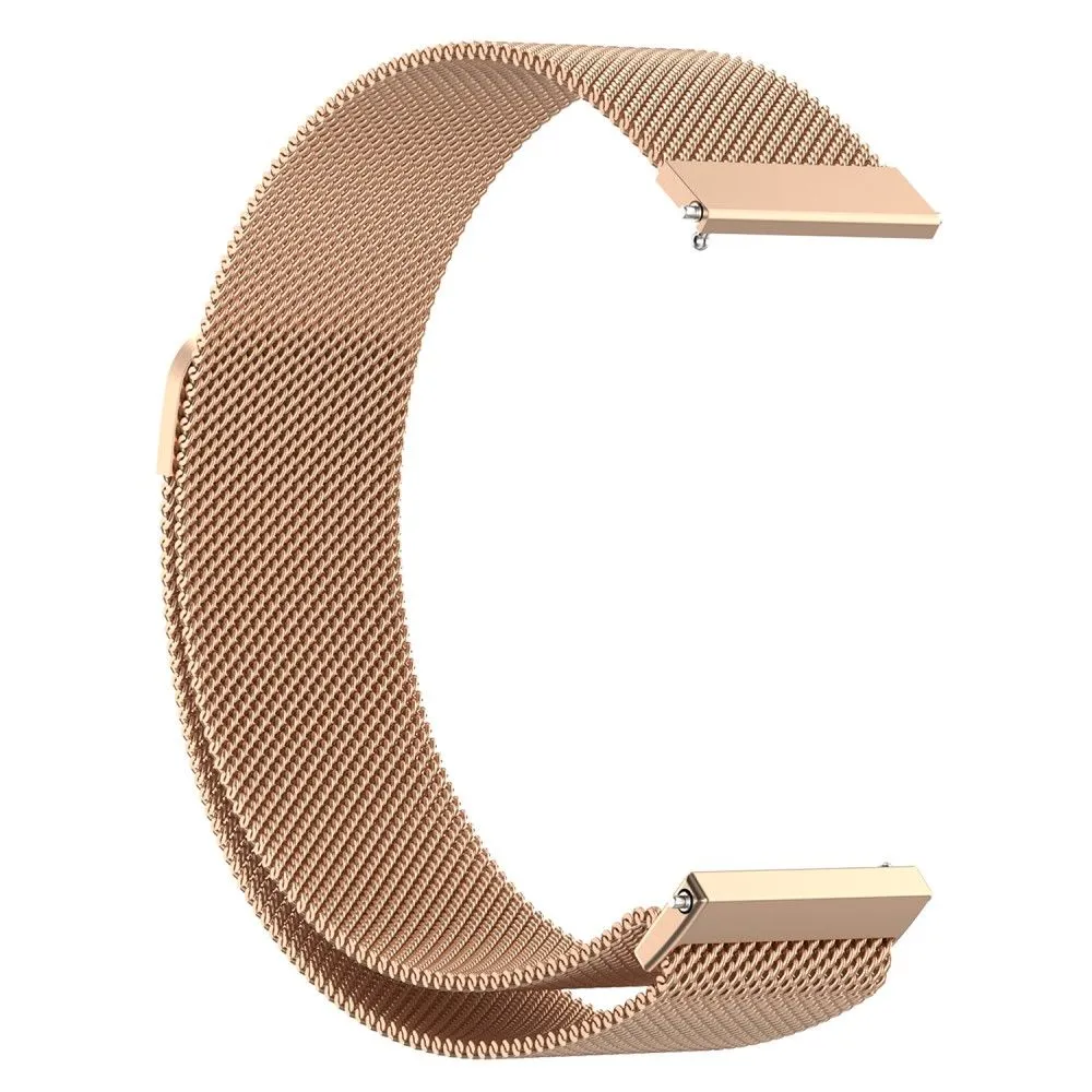 22mm Universal milanese stainless steel watch strap - Rose Gold