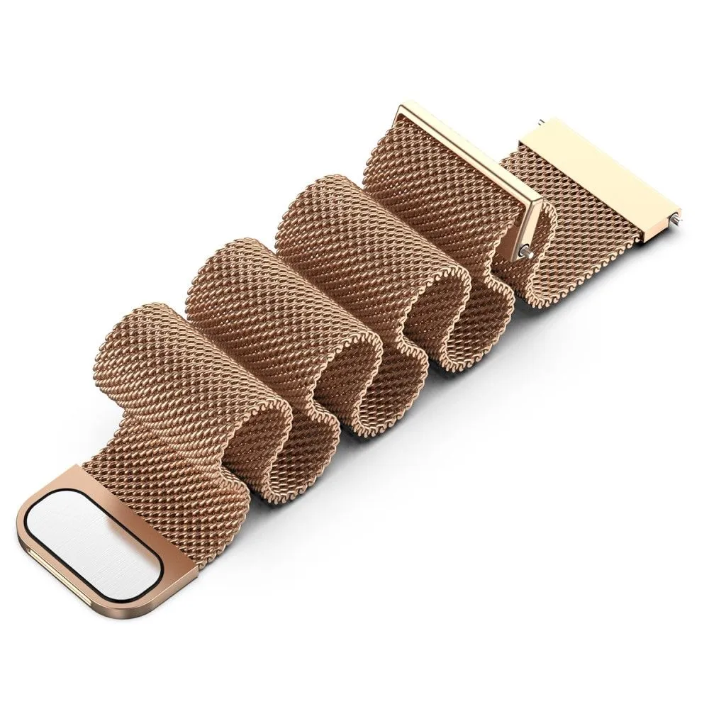 22mm Universal milanese stainless steel watch strap - Rose Gold