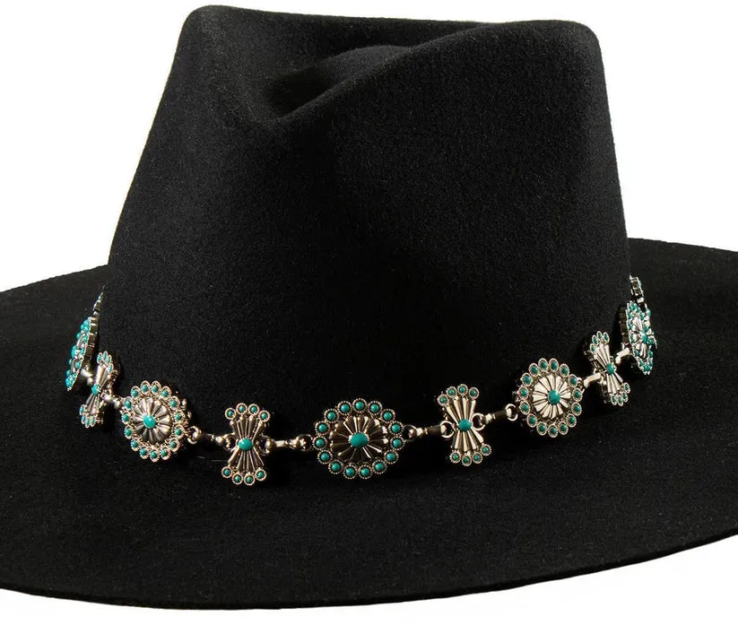 3D Turquoise Stone Hat Band