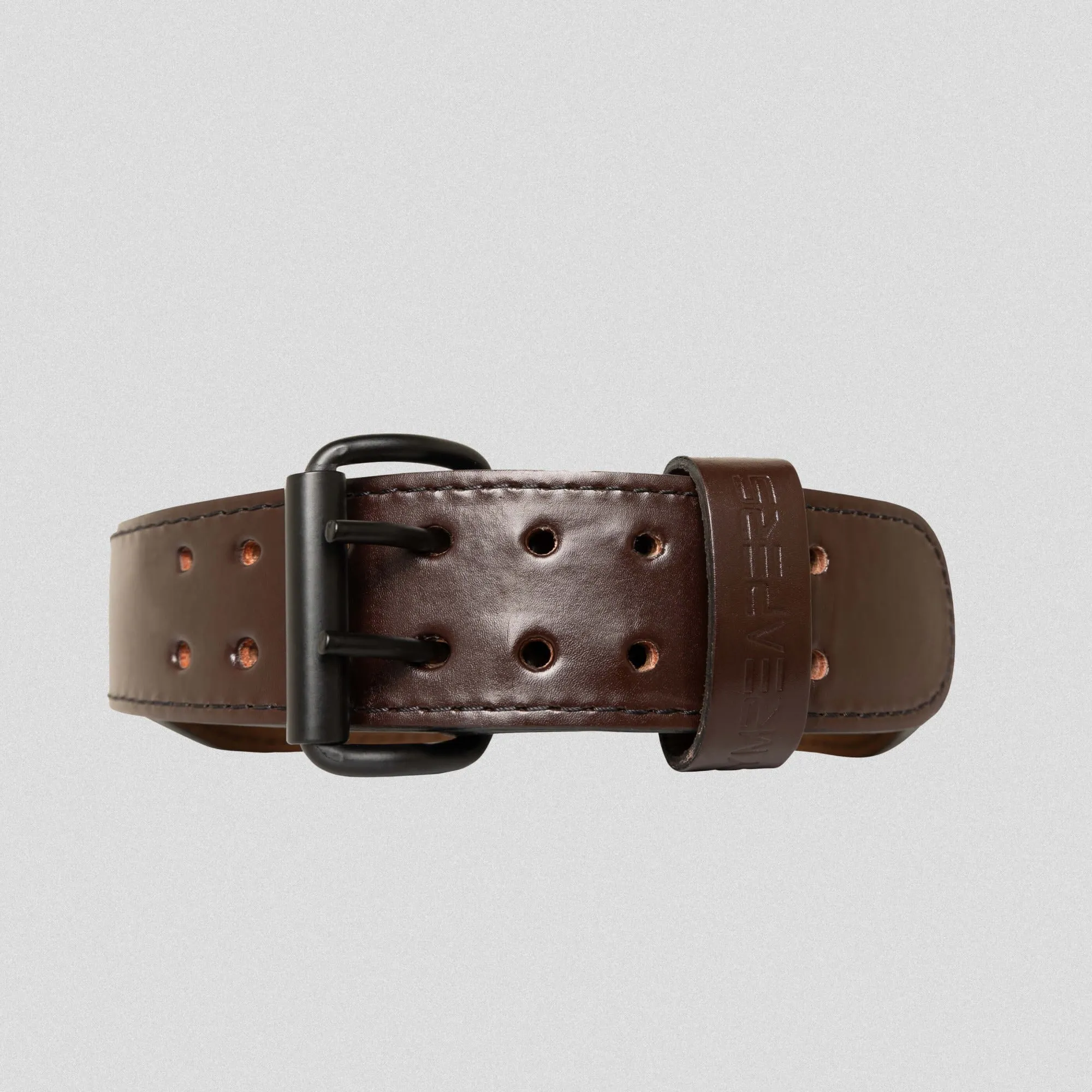 7mm Leather Weight Lifting Belt - Brown