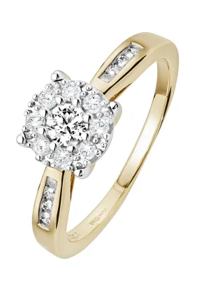 9ct Yellow Gold 0.30ct Diamond Engagement Ring