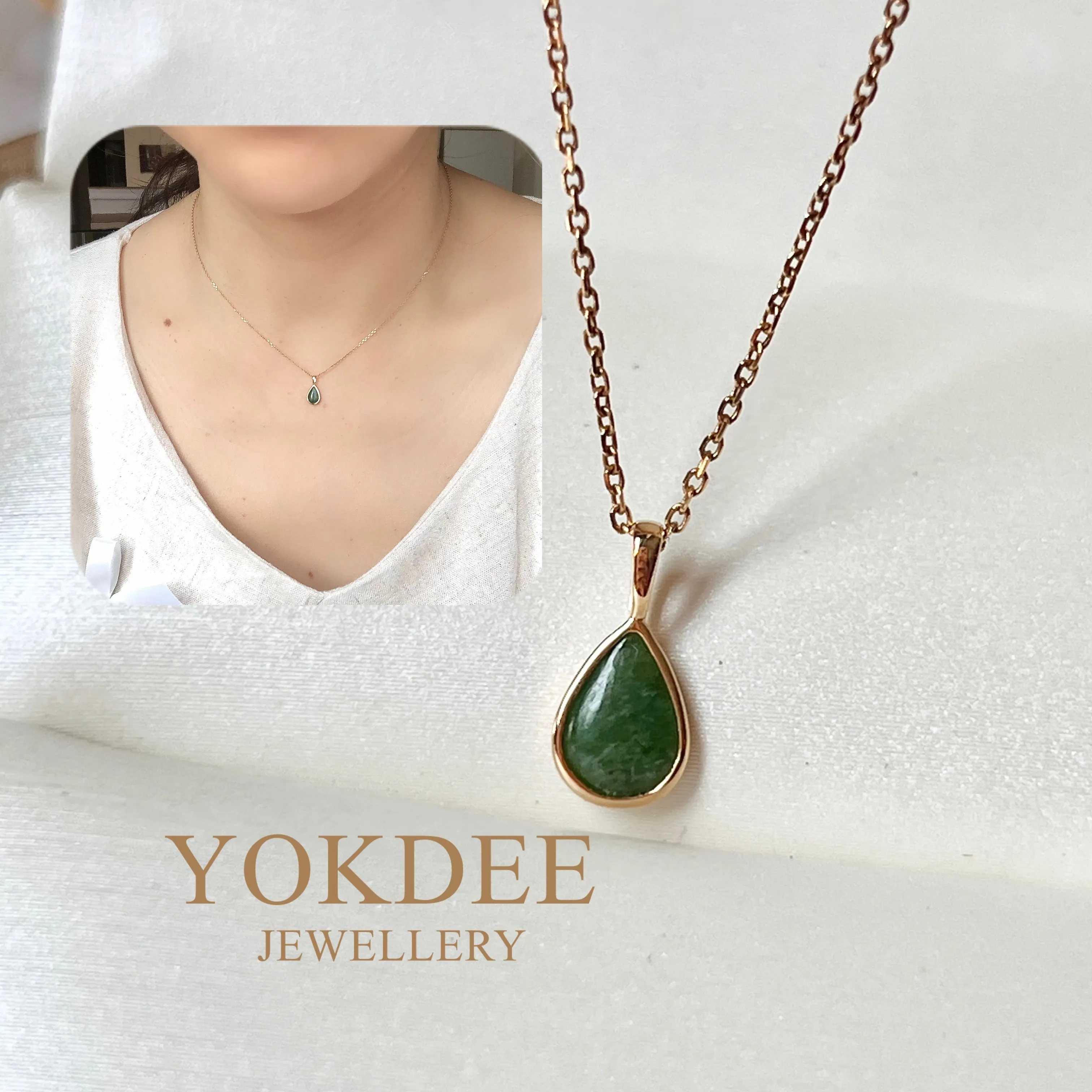 A-Grade Imperial Green Jadeite Almond Pendant No. 172423