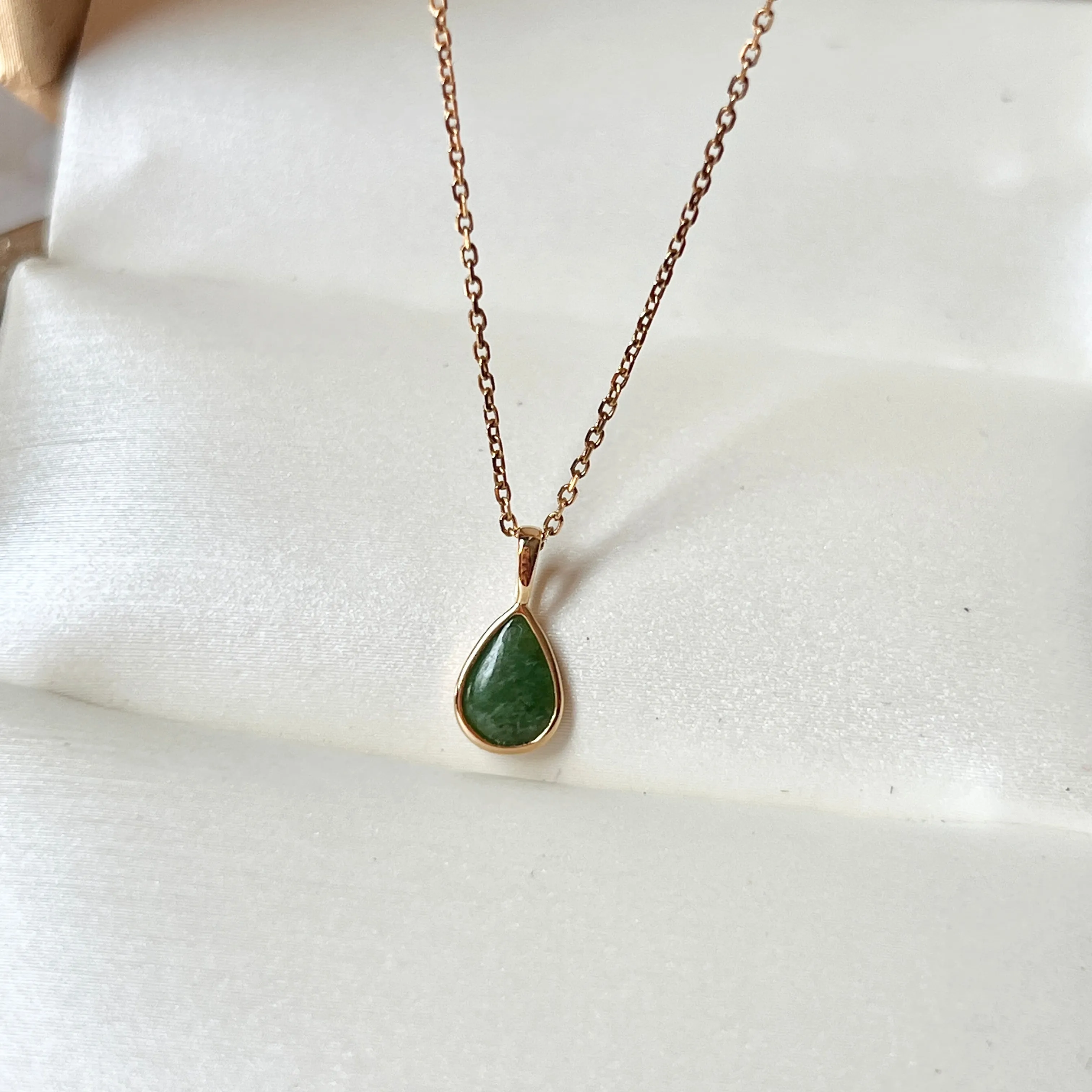 A-Grade Imperial Green Jadeite Almond Pendant No. 172423