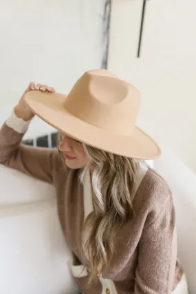 Abbott Felt Wide Brim Hat Taupe