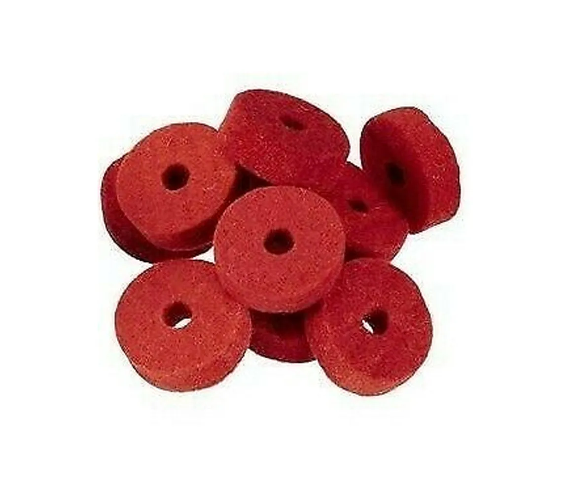 Ahead RED WOOL CYMBAL FELTS HI-HAT PACK (1X SEAT, 2X CLUTCH FELTS)