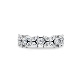 Alternating Round & Flower Diamond Band