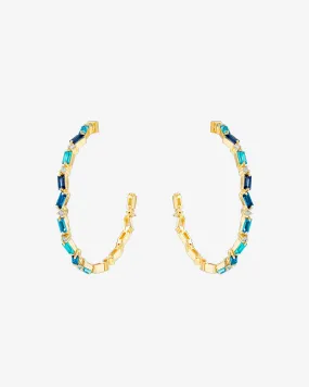 Amalfi Burst Vertical Blue Ombre Milli Hoops