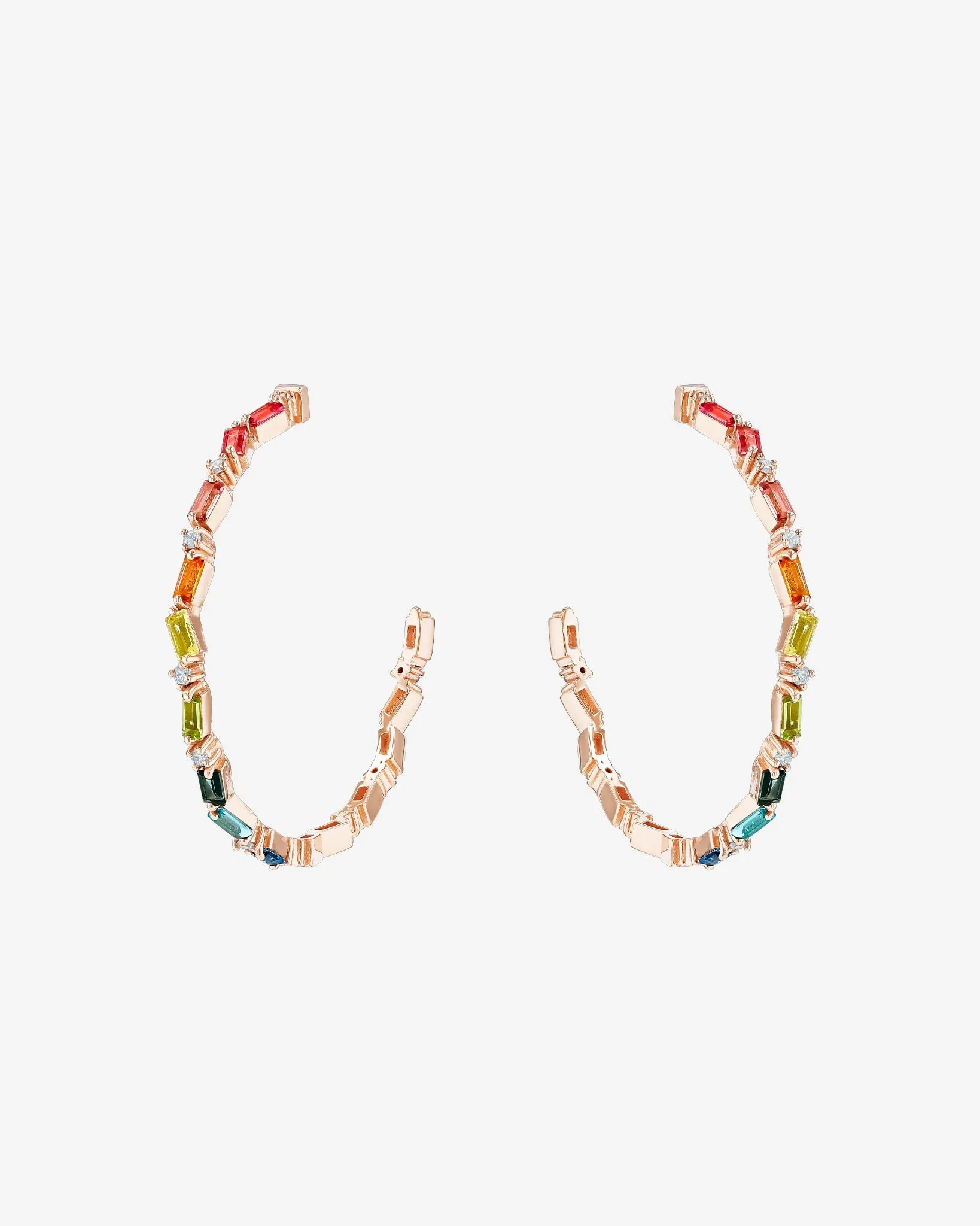 Amalfi Burst Vertical Rainbow Milli Hoops