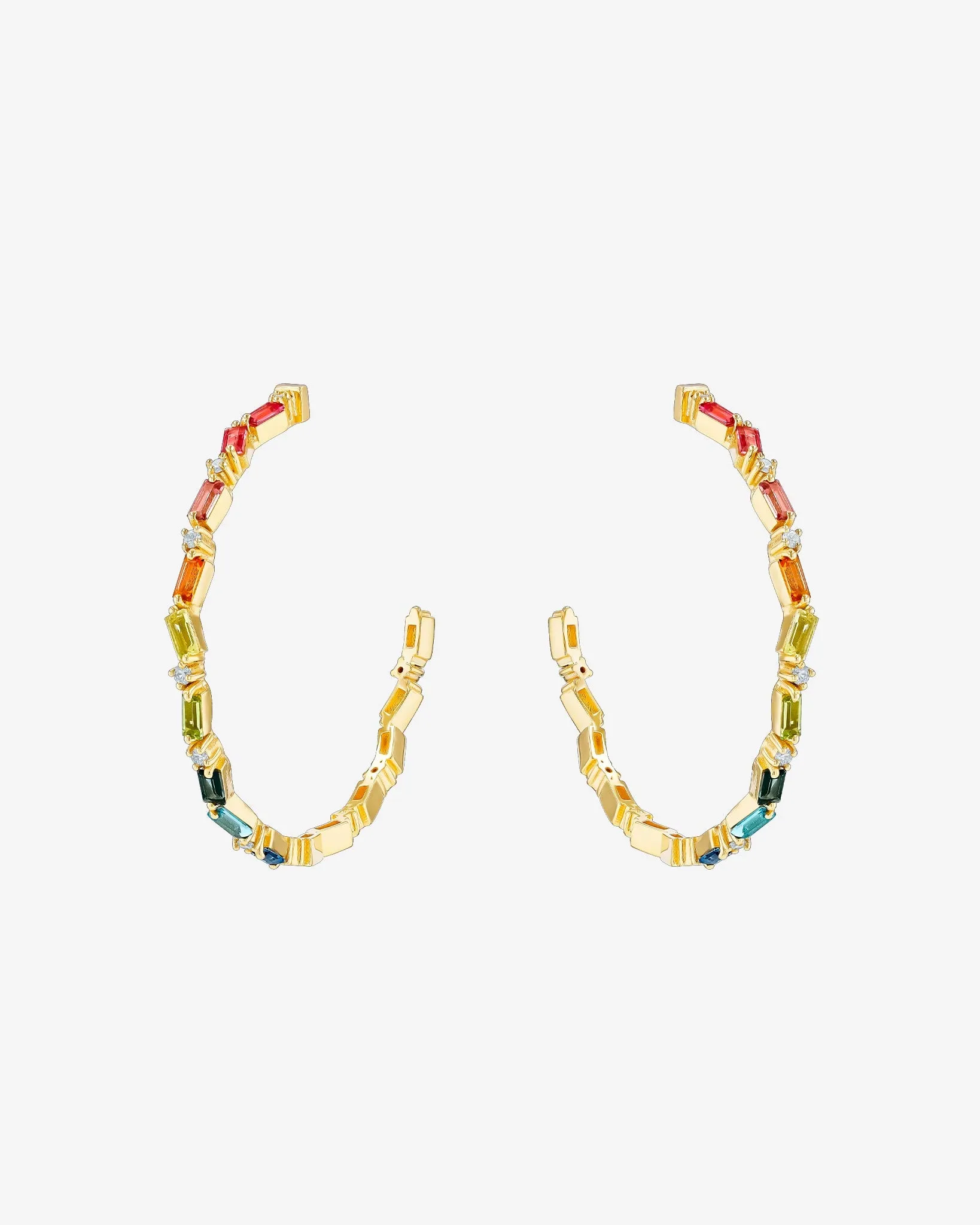 Amalfi Burst Vertical Rainbow Milli Hoops