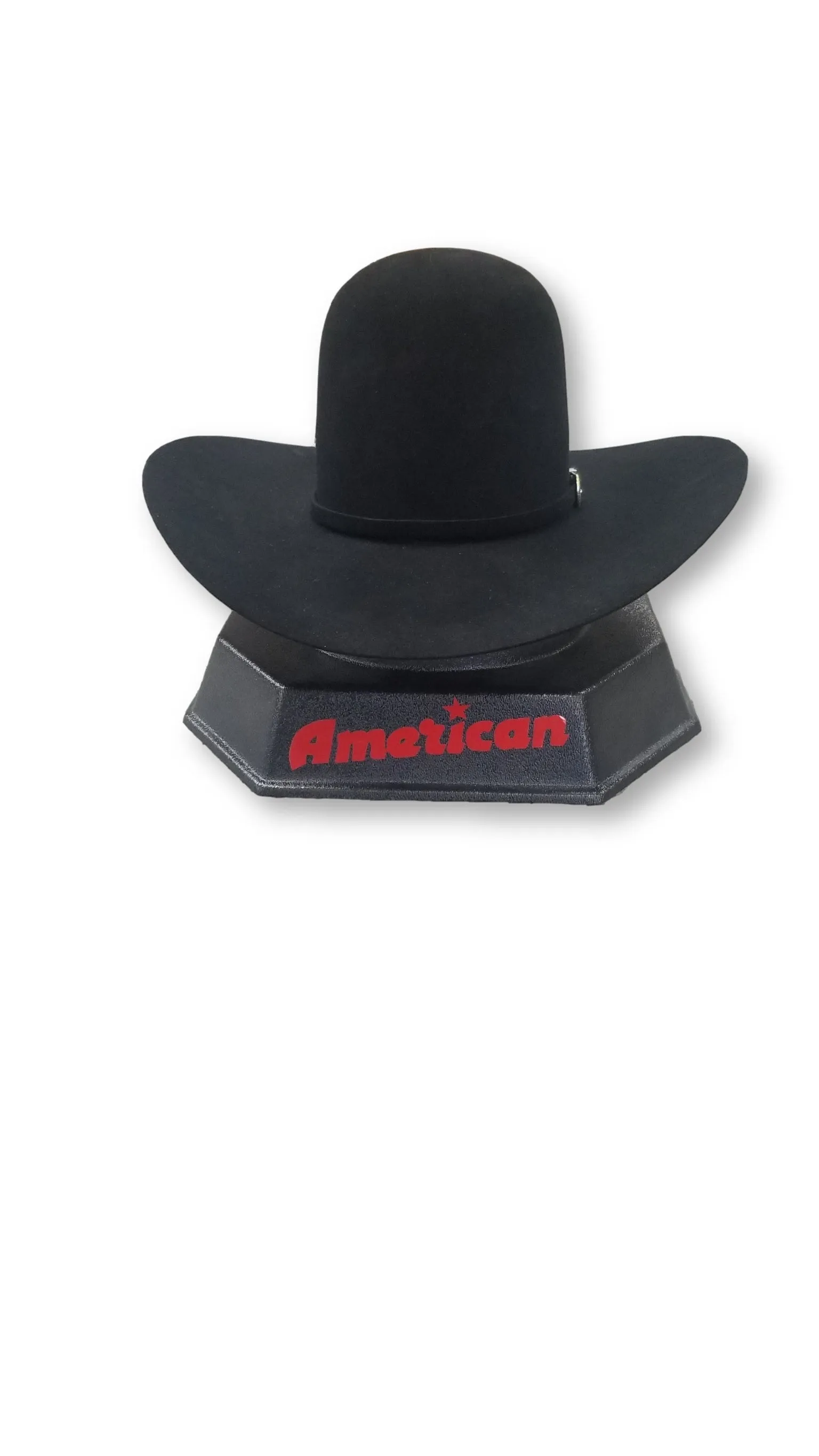 American Hat Co. - 10X Black Felt Cowboy Hat - Open Crown - 4 1/4"  Brim