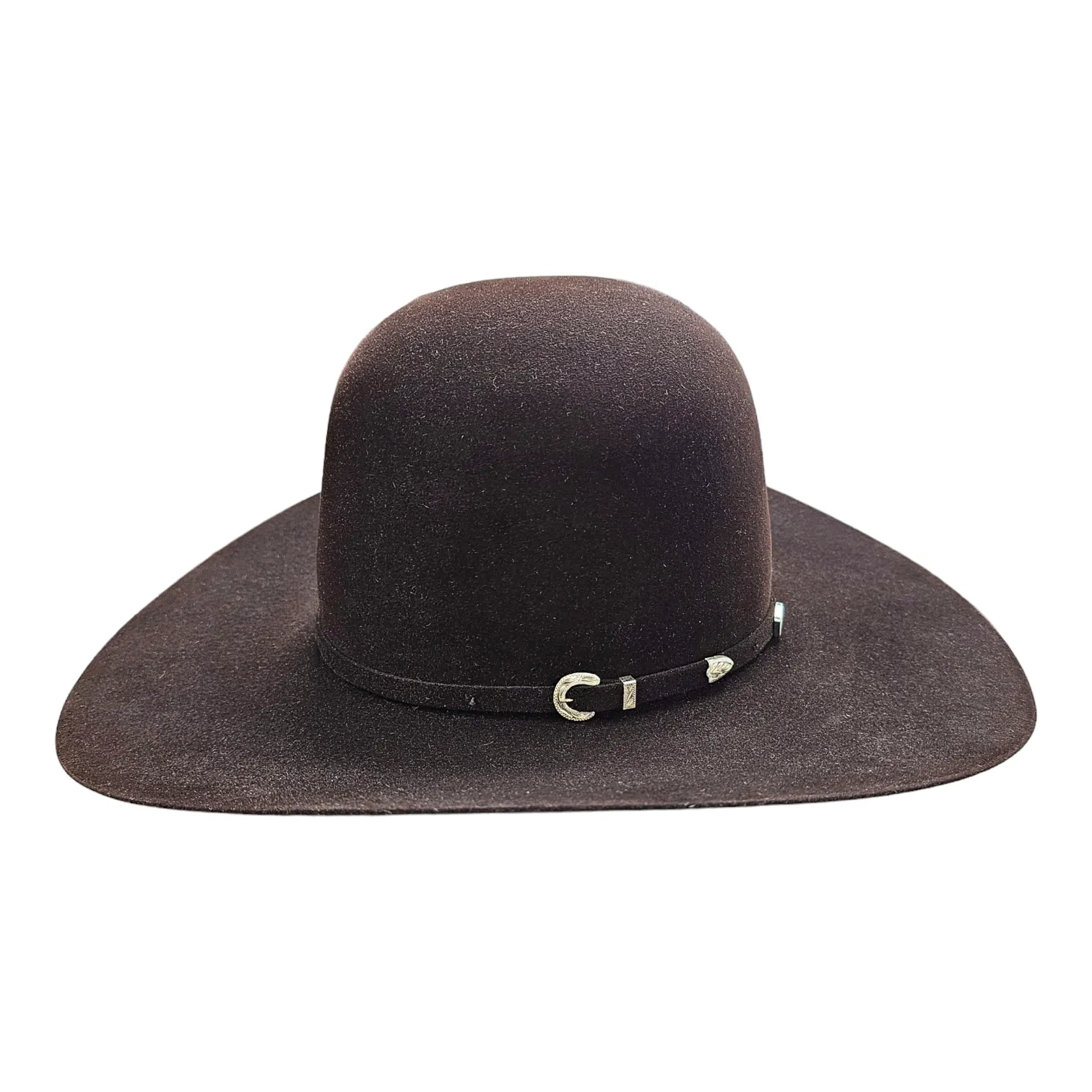 American Hat Co. - 40X Black Cherry Felt Cowboy Hat - Open Crown - 4 1/4" Brim