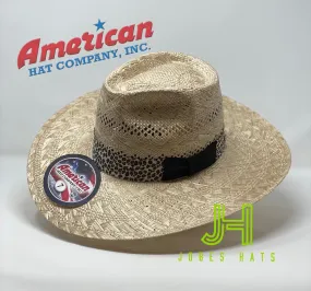 American Hat Co. fashion #1804 4” brim L/O leopard 9 line hatband