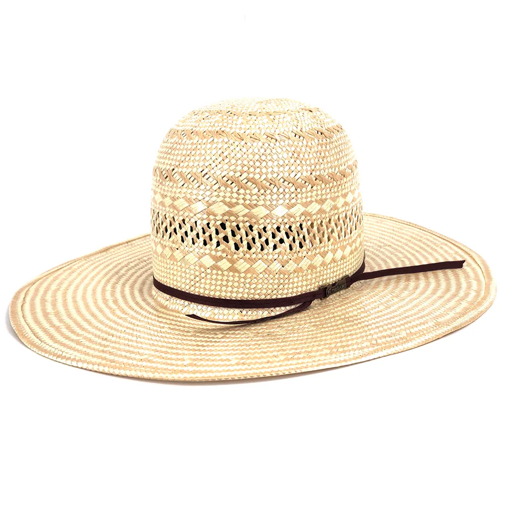 American Hat Company Straw Hat- 845 S (Open Crown)