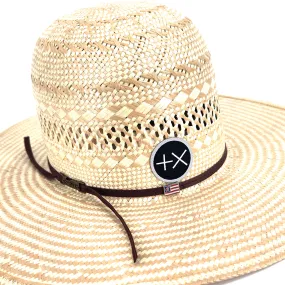 American Hat Company Straw Hat- 845 S (Open Crown)