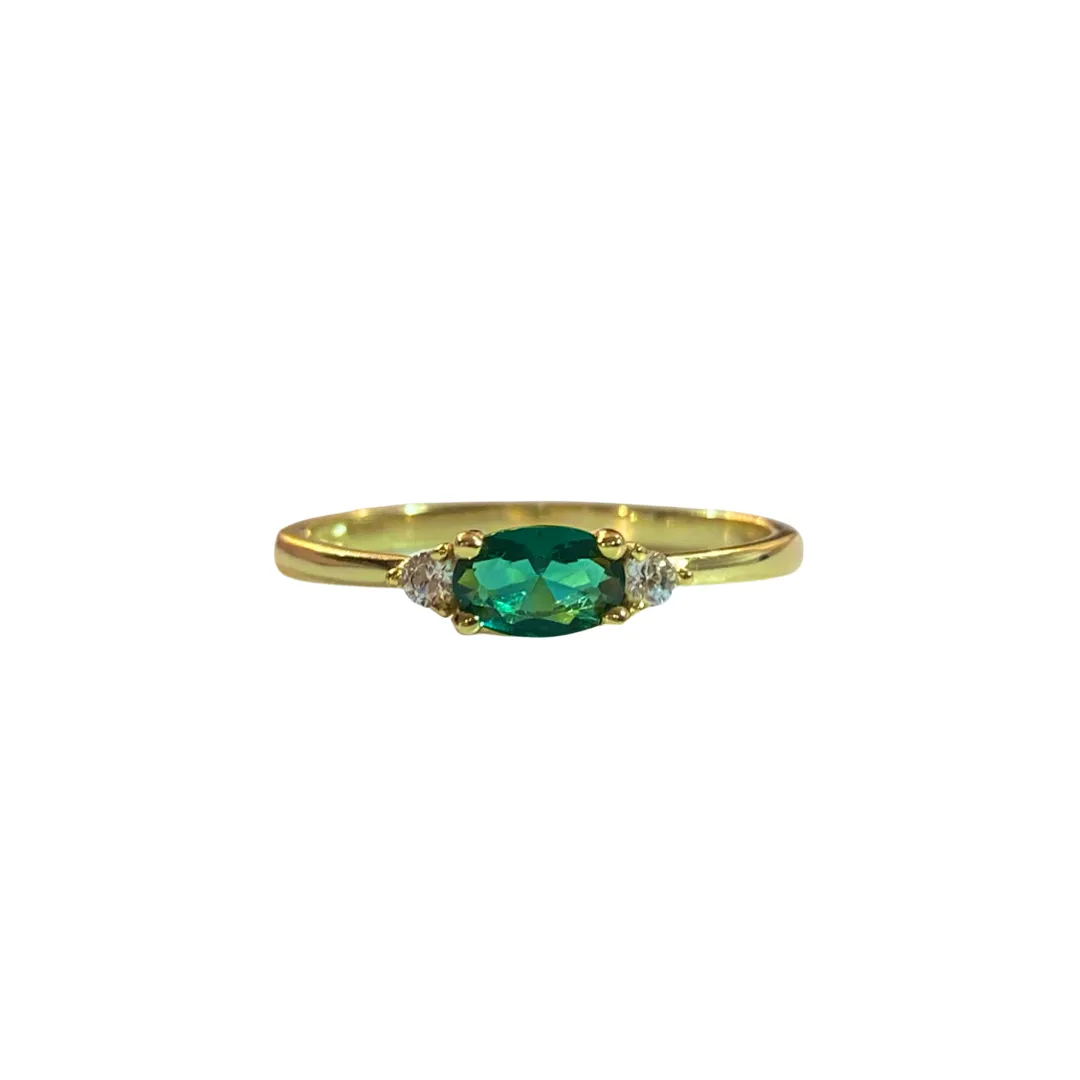 Amy Oval Birthstone Ring