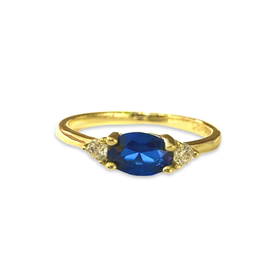 Amy Oval Birthstone Ring