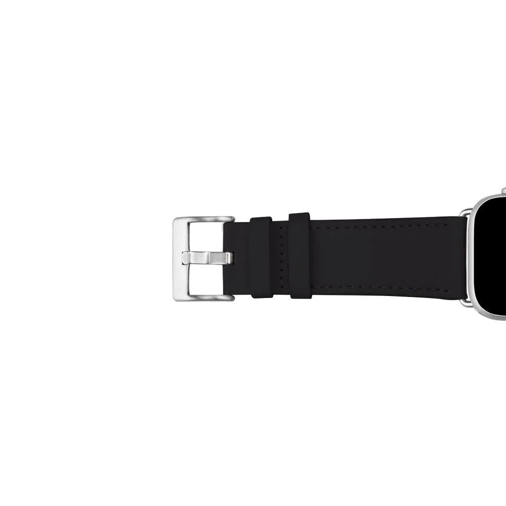 Apple Watch (38/40/SE/41/42mm) Puro E-CLASSIC Vegansk Læder Urrem - Sort