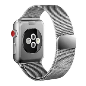 Apple Watch (38/40/SE/41/42mm) Tech-Protect Milanese Rustfri Stål Rem - Sølv