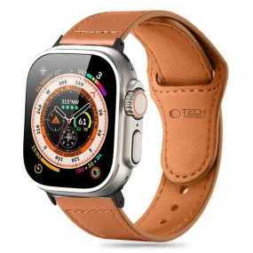 Apple Watch (38/40/SE/41/42mm) Tech-Protect Naturalfit Ægte Læder Urrem - Brown