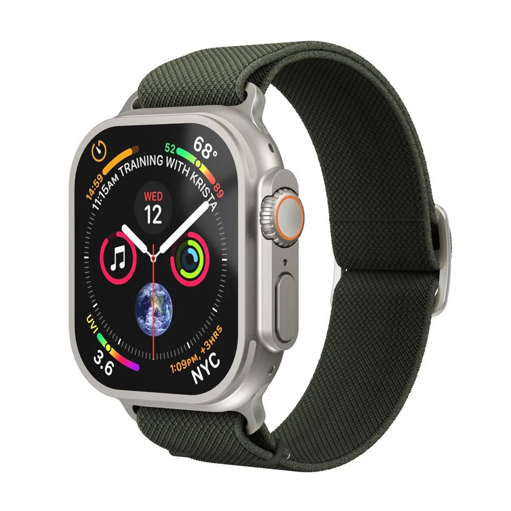 Apple Watch (38/40/SE/41/42mm) Vonmählen Classic Nylon Loop Rem - Olive