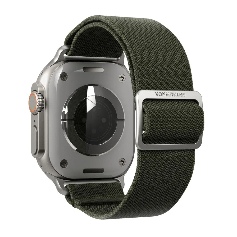 Apple Watch (38/40/SE/41/42mm) Vonmählen Classic Nylon Loop Rem - Olive