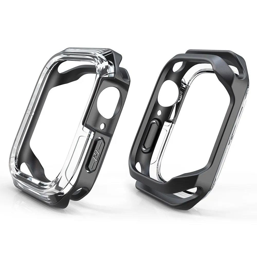 Apple Watch 40mm transparent dual color TPU cover - Transparent / Black