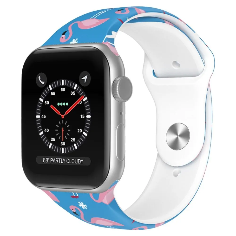 Apple Watch (41mm) christmas pattern silicone watch strap - Bird / Size: L